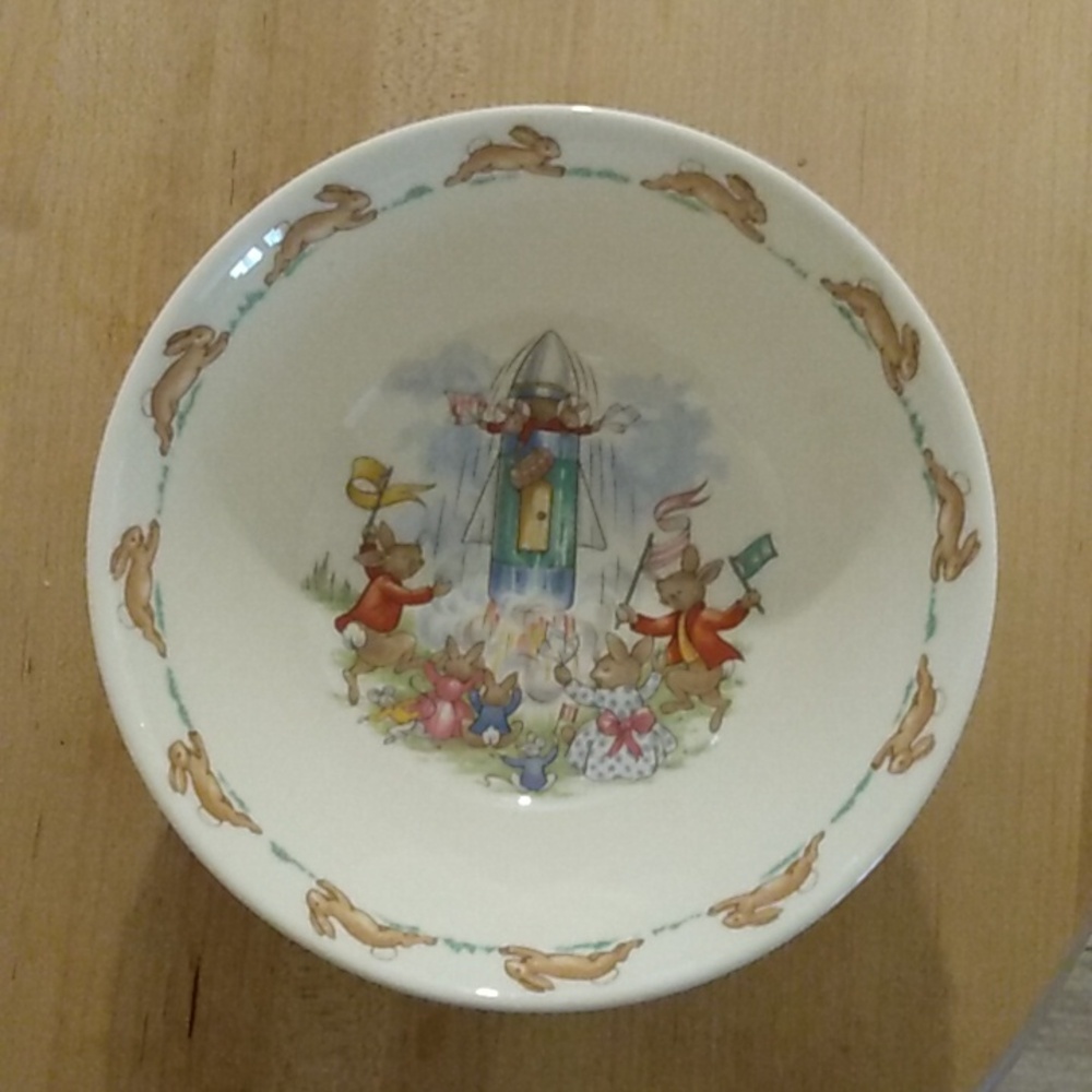 Royal Doulton Bunnykins plate and cereal bowl